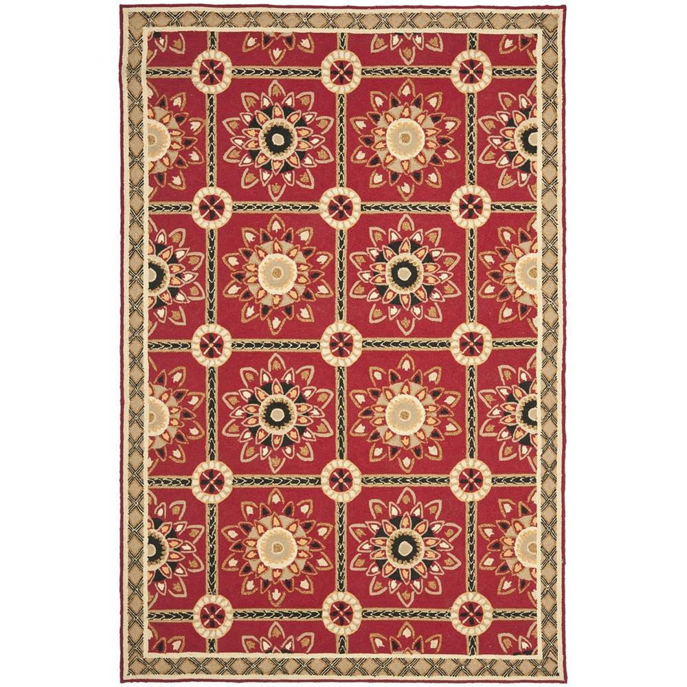 Safavieh EZC711A-8R EASY CARE Indoor in RED / NATURAL